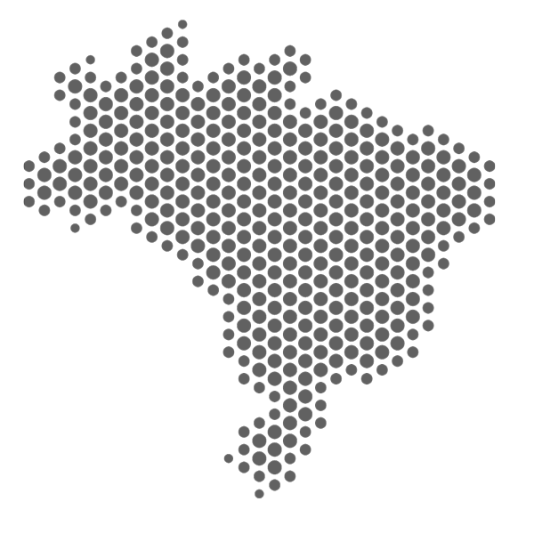 Mapa do Brasil mostrando a abrangência da TEOCOMP Sistemas